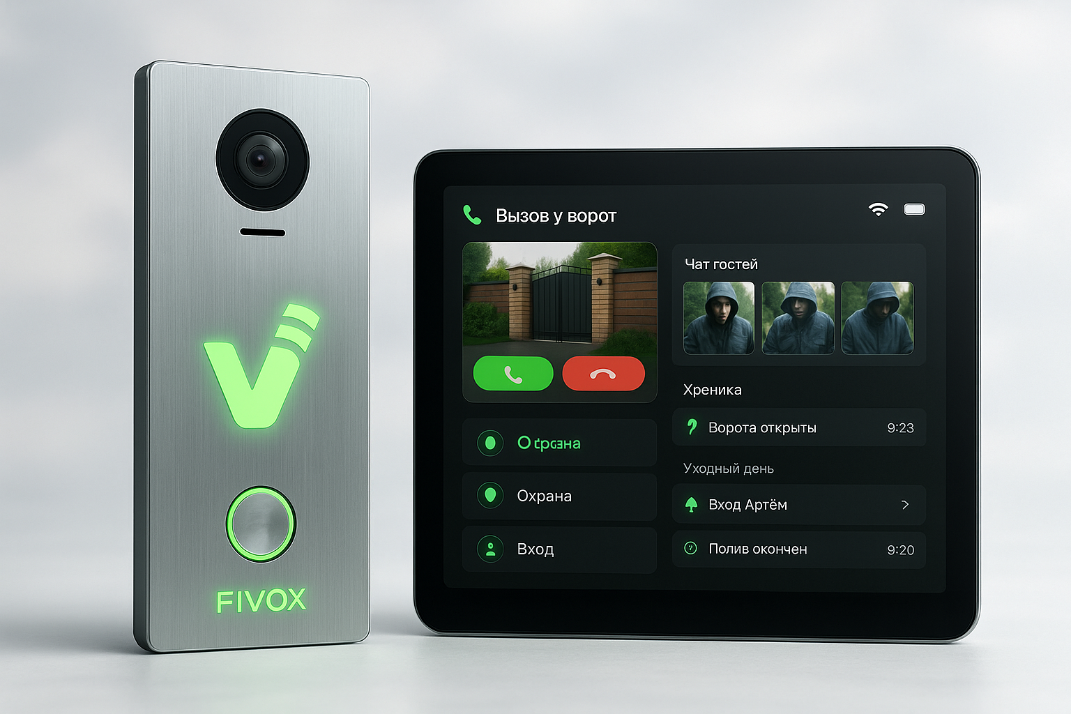 FIVOX устройство: вызывная панель и монитор